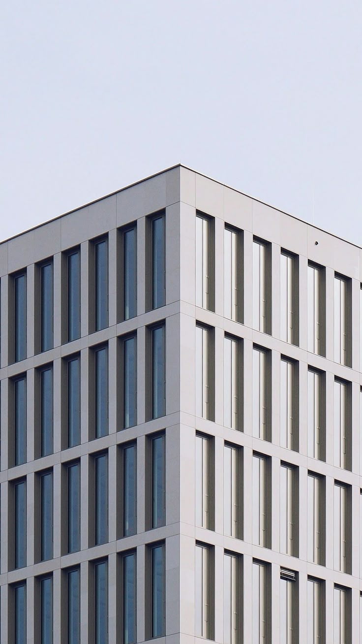 Contemporary white building facade